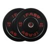 Olympic Bumper Weight Plates, Rubber Plate with 2-Inch Steel Insert Rubberized Weightlifting Barbell Plates 55LB, Pairs or Sets