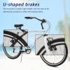 Multifunction 26 Inch 7 Speed Bike, Steel Frame, Upright Comfortable Seat, U-brake, Multi-function Rear Rack, Multicolor