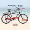 Multifunction 26 Inch 7 Speed Bike, Steel Frame, Upright Comfortable Seat, U-brake, Multi-function Rear Rack, Multicolor